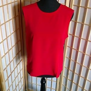 Karen Scott Red Sleeveless Blouse Size Small